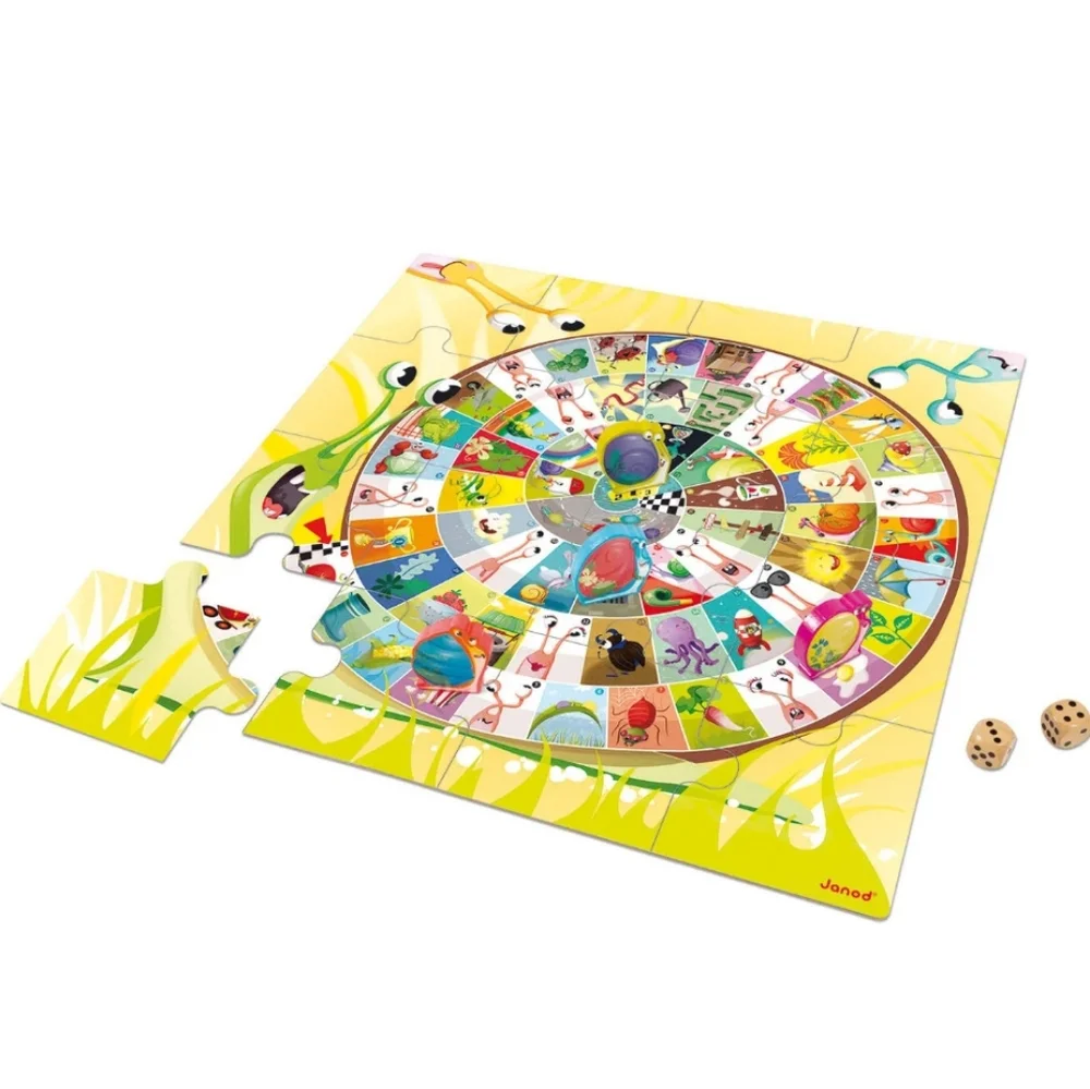 French XXL Snail Race Game and Puzzle Jumbo 3-7years